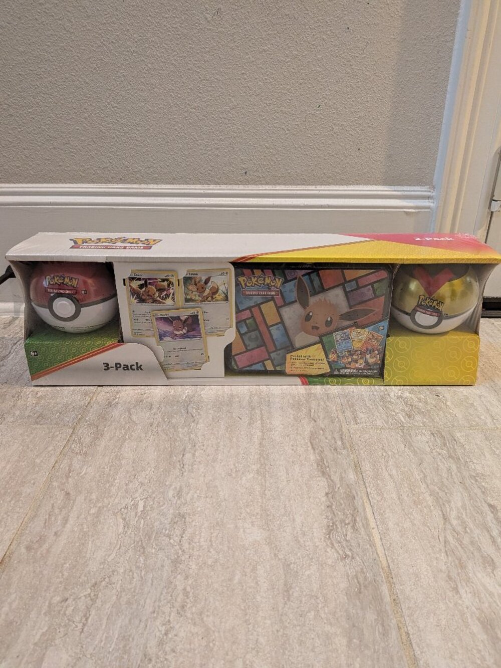 Costco Pokemon Collector 3 Pack Eevee Treasure Chest 2 Poke Ball Tins